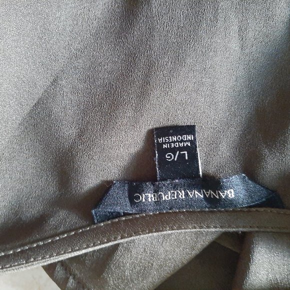 Banana Republic Tank L/G Draped Top Cascade Olive - Picture 5 of 8